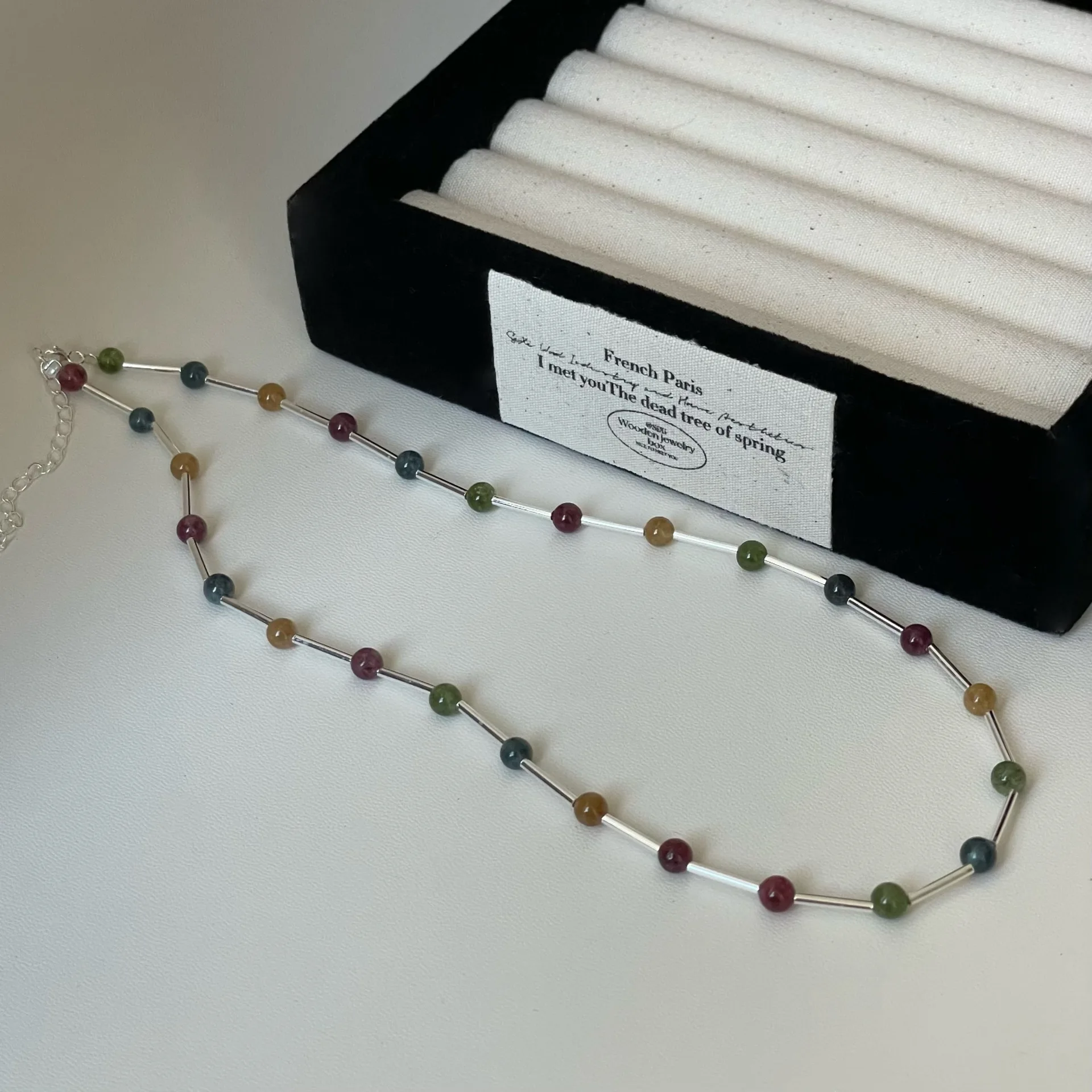 Personalized Fashion Ins Simple Premium s925 Pure Silver Colored Tourmaline Starry Sky Necklace Collar Chain
Personalized Fashion Ins Simple Premium s925 Pure Silver Colored Tourmaline Starry Sky Necklace Collar Chain