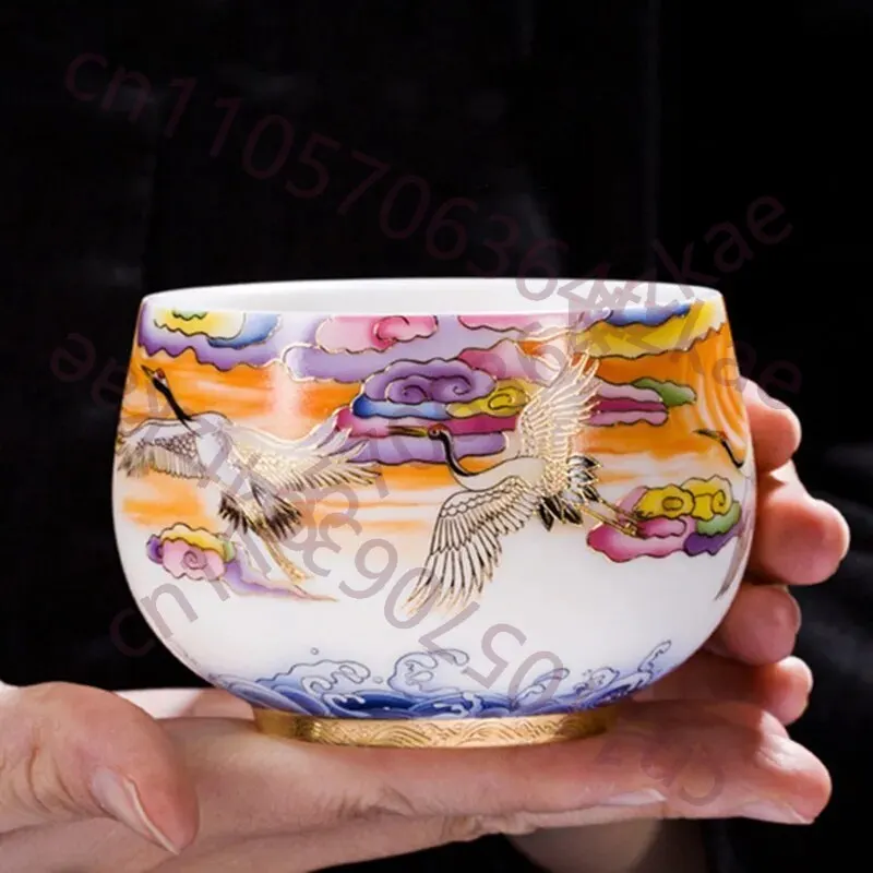 Чайная чашка из керамического фарфора с узором Журавля, эмалированная чаша для чая, предметы для чаепития, мастерская работа
Чайная чашка из керамического фарфора с узором Журавля, эмалированная чаша для чая, предметы для чаепития, мастерская работа