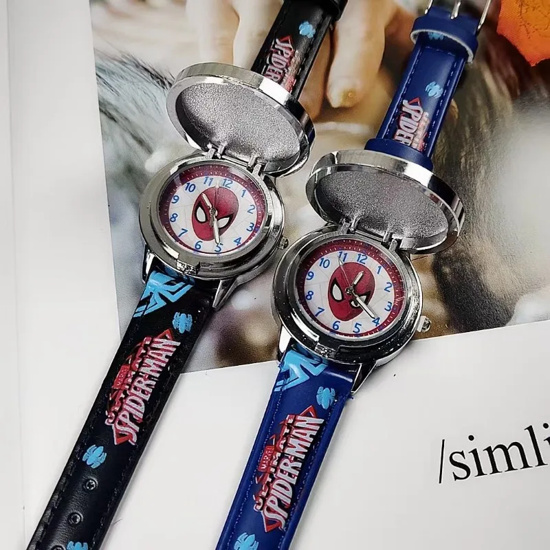 Marvel Spider Man Flip Cover Watch Avengers Superheroes Machines Student Wristwatch Leather Watch Strap Watchband Gifts
Marvel Spider Man Flip Cover Watch Avengers Superheroes Machines Student Wristwatch Leather Watch Strap Watchband Gifts