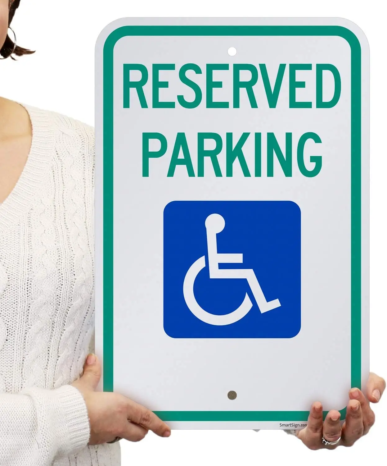 Handicap Parking Sign, 12x18 Engineer Grade Reflective 120 mil ACM, Reserved Parking, Made in USA
Handicap Parking Sign, 12x18 Engineer Grade Reflective 120 mil ACM, Reserved Parking, Made in USA