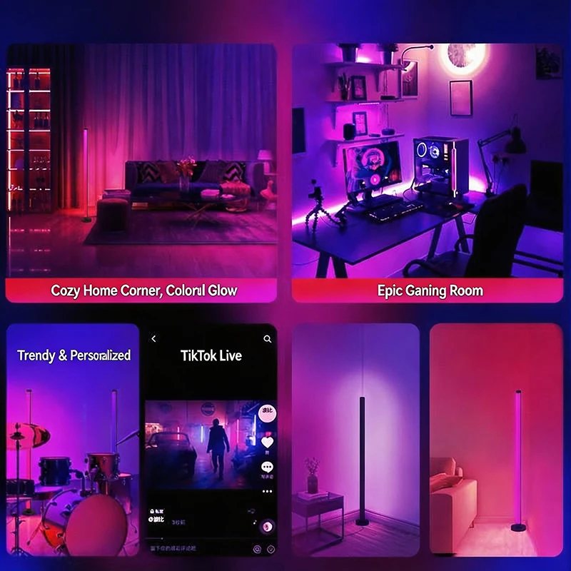 Светодиодный RGB-светильник для угла помещения с активацией звуком – атмосферная LED-лента для игровой зоны, декора спальни и создания атмосферы для прямых трансляций
Светодиодный RGB-светильник для угла помещения с активацией звуком – атмосферная LED-лента для игровой зоны, декора спальни и создания атмосферы для прямых трансляций