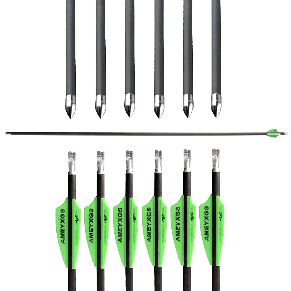 6/12pcs 32" SP600 Archery Pure Carbon Arrow ID4.2mm 2" Rubber Vanes Compound Recurve Bow Hunting Target Shooting Training Arrows
6/12pcs 32" SP600 Archery Pure Carbon Arrow ID4.2mm 2" Rubber Vanes Compound Recurve Bow Hunting Target Shooting Training Arrows
