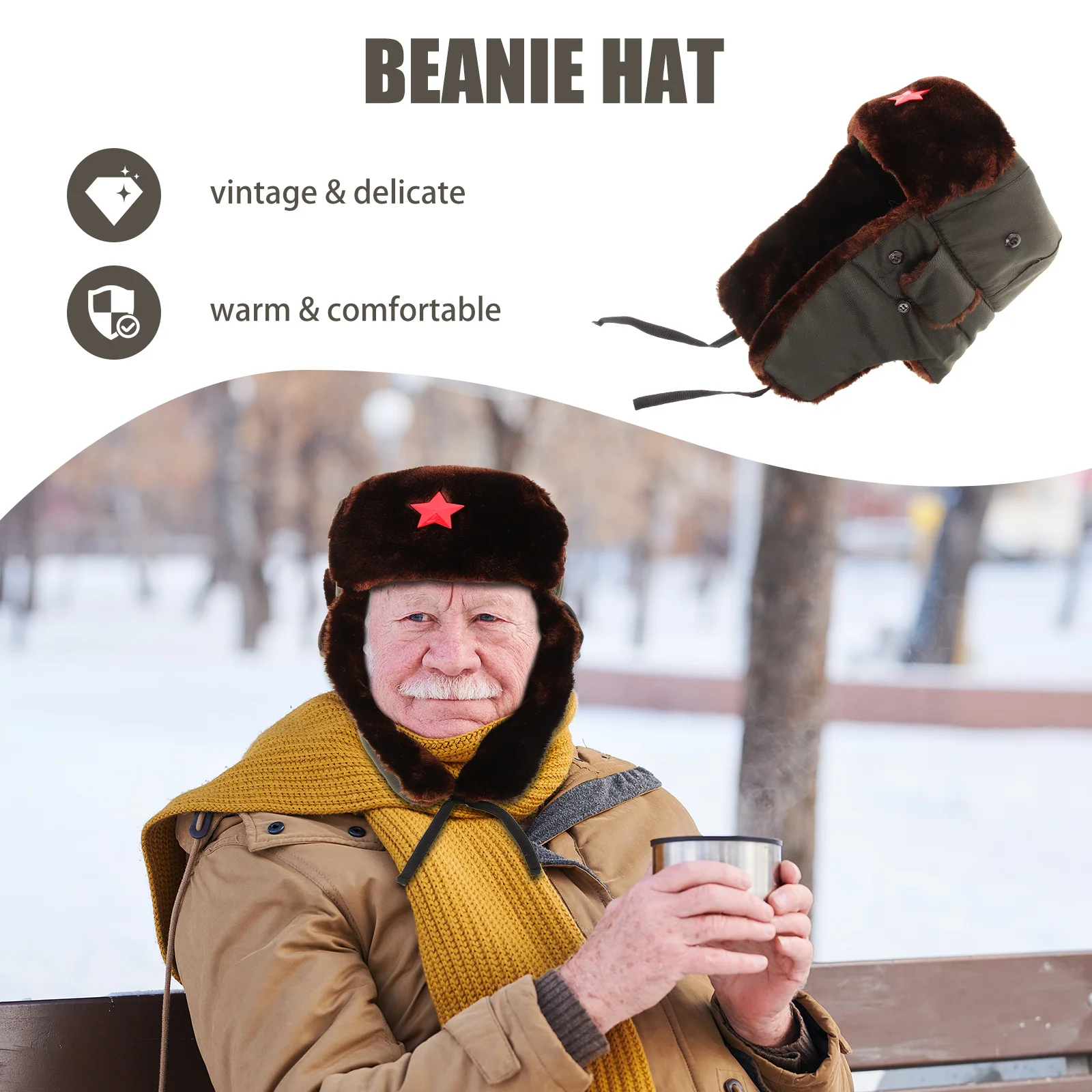 Windproof Warm Cotton For Men Vintage Beanie Hat Outdoor Travel Fishing Beach Fabric Cap Mens Winter Hat
Windproof Warm Cotton For Men Vintage Beanie Hat Outdoor Travel Fishing Beach Fabric Cap Mens Winter Hat