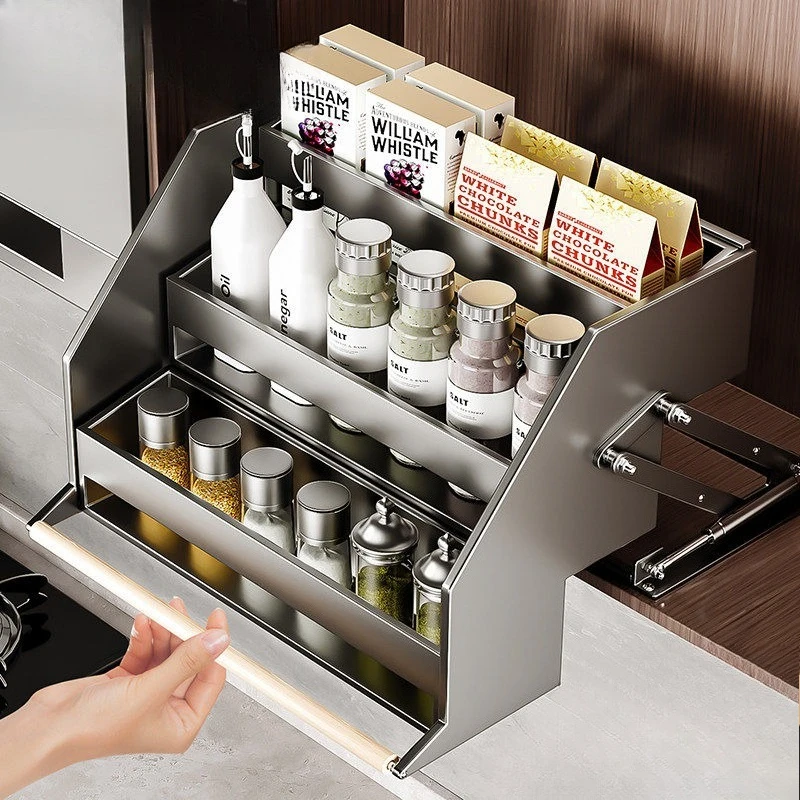 Wall Cabinet Lift Basket with Smooth Glide Mechanism – Maximized Storage for Spices, Oils, Condiments in Kitchen, Under Cabinet
Wall Cabinet Lift Basket with Smooth Glide Mechanism – Maximized Storage for Spices, Oils, Condiments in Kitchen, Under Cabinet