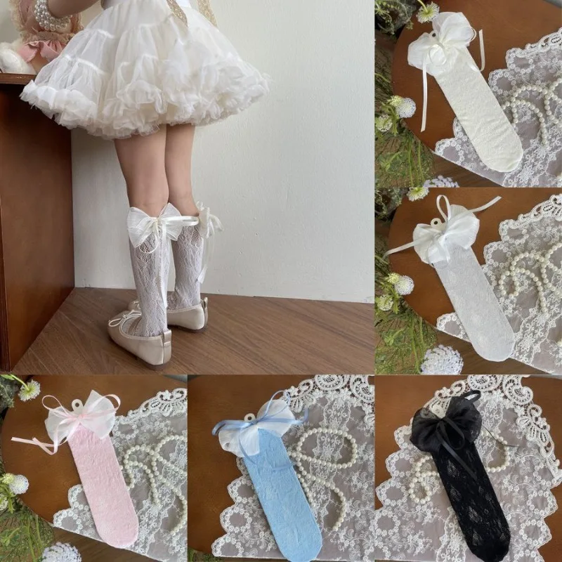 1 Pair Summer Thin Jacquard Floral Calf Sock for Kids Girl Fashion Bow Ribbon Sweet Mesh Children's Sock Nylon Soft Elastic Sock
1 Pair Summer Thin Jacquard Floral Calf Sock for Kids Girl Fashion Bow Ribbon Sweet Mesh Children's Sock Nylon Soft Elastic Sock