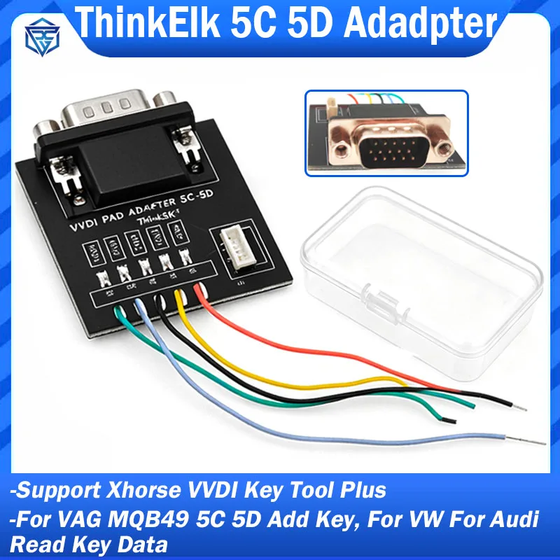 Thinkelk 5C 5D Adapter for Xhorse VVDI Key Tool Plus Add 5C5D Keys For VW For Audi MQB49 5C 5D Read Key Data Add 5C5D Key
Thinkelk 5C 5D Adapter for Xhorse VVDI Key Tool Plus Add 5C5D Keys For VW For Audi MQB49 5C 5D Read Key Data Add 5C5D Key