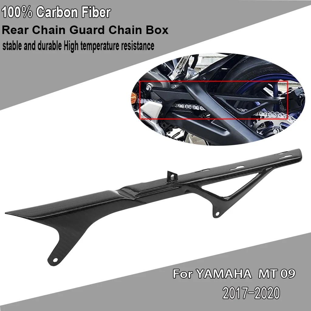 For Yamaha MT-09 MT09 FZ-09 FZ09 2017-2020 Carbon Fiber Motorcycle Rear Chain Guard Chain Box Real Chain Protection Fairing
For Yamaha MT-09 MT09 FZ-09 FZ09 2017-2020 Carbon Fiber Motorcycle Rear Chain Guard Chain Box Real Chain Protection Fairing