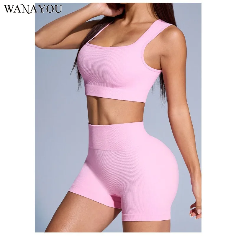 WANAYOU Ladies' Sexy Seamless Sports Yoga Suit Outdoor Running Sports Vest Fitness Peach Hip Cycling Yoga Bra Shorts
WANAYOU Ladies' Sexy Seamless Sports Yoga Suit Outdoor Running Sports Vest Fitness Peach Hip Cycling Yoga Bra Shorts