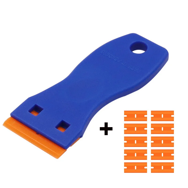 Plastic Razor Scraper Car Window Glass Label Sticker Glue Decal Cleaning Removal + 10pcs Double Edged Blades
Plastic Razor Scraper Car Window Glass Label Sticker Glue Decal Cleaning Removal + 10pcs Double Edged Blades
