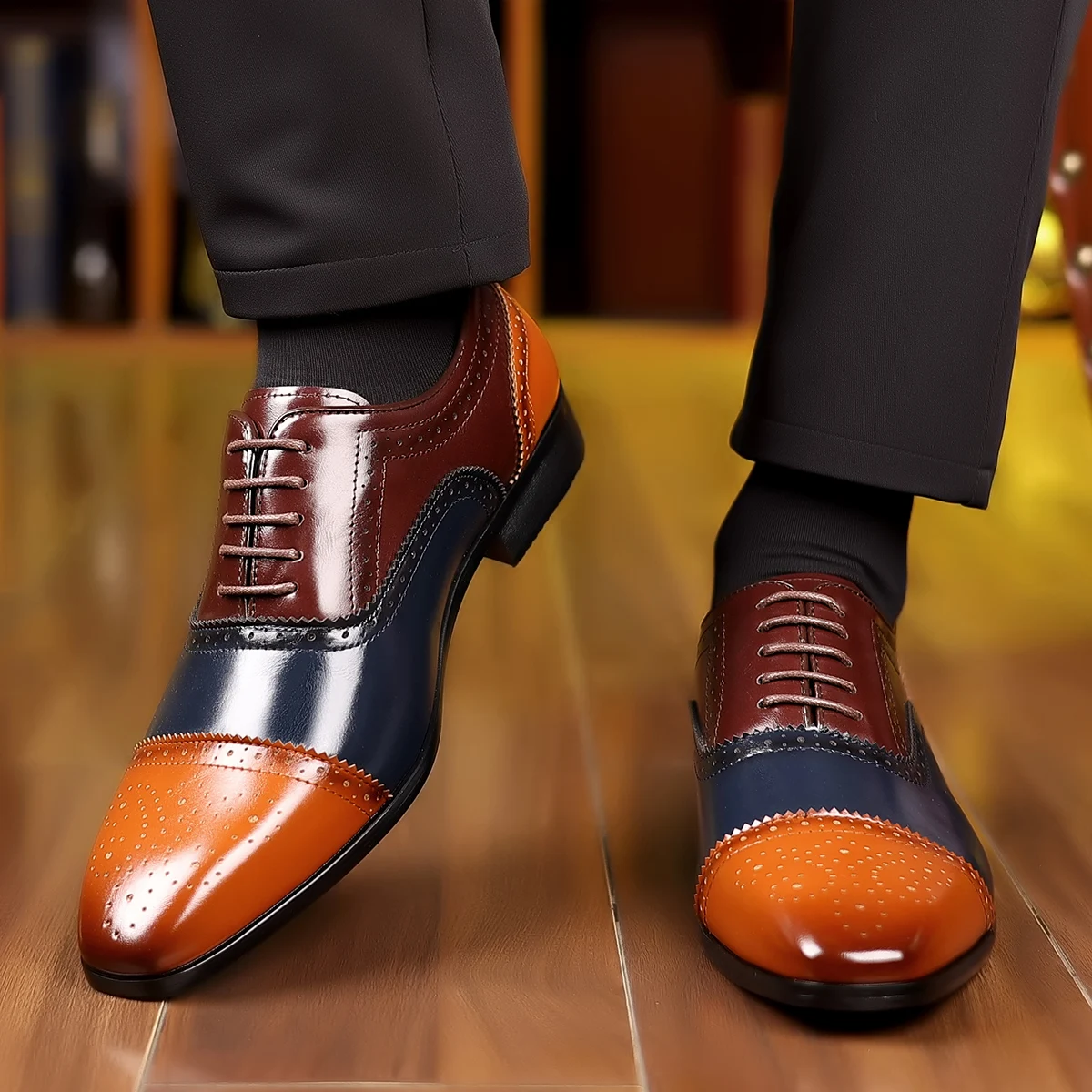 Mens Shoes Round Toe Thick-soled Dress Lace-Up Oxfords Derby Glossy Leather Brogue Derby Mens Business Work Shoes Big Size 48
Mens Shoes Round Toe Thick-soled Dress Lace-Up Oxfords Derby Glossy Leather Brogue Derby Mens Business Work Shoes Big Size 48