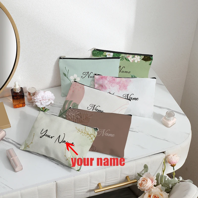 2025Custom Name Flowers Makeup Bag Women Travel Accessories Bridesmaid Handbag Wedding Gift Kids School Pencil Case Cosmetic Bag
2025Custom Name Flowers Makeup Bag Women Travel Accessories Bridesmaid Handbag Wedding Gift Kids School Pencil Case Cosmetic Bag