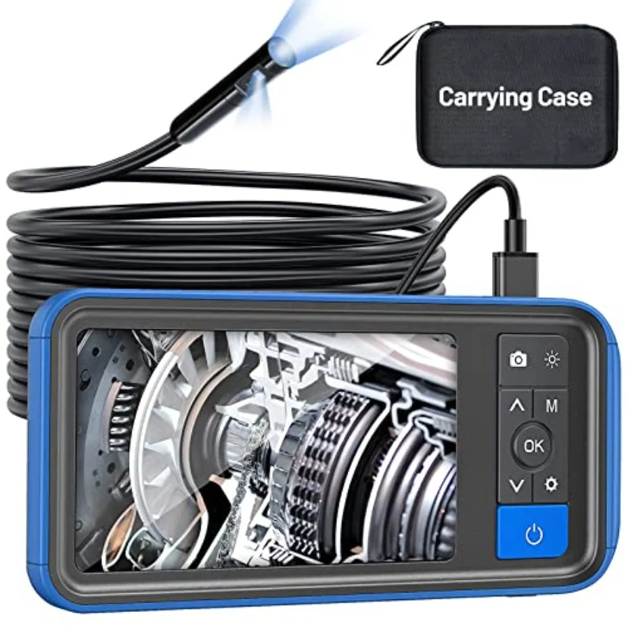 Dual Lens Endoscope Camera with Light 4.5" HD Snake Borescope Inspection Camera Automotive Scope Cam with Flexible Cable Home W
Dual Lens Endoscope Camera with Light 4.5" HD Snake Borescope Inspection Camera Automotive Scope Cam with Flexible Cable Home W