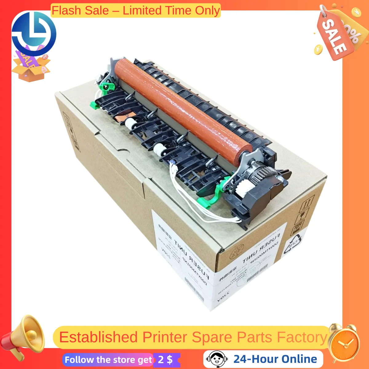 D00YTM001 for Brother B7520 B7530 B7535 B7500 B7700 B7720 L2350 L2370 L2390 for Xerox M248 M235 M275 Fuser Unit Assembly 220V
D00YTM001 for Brother B7520 B7530 B7535 B7500 B7700 B7720 L2350 L2370 L2390 for Xerox M248 M235 M275 Fuser Unit Assembly 220V