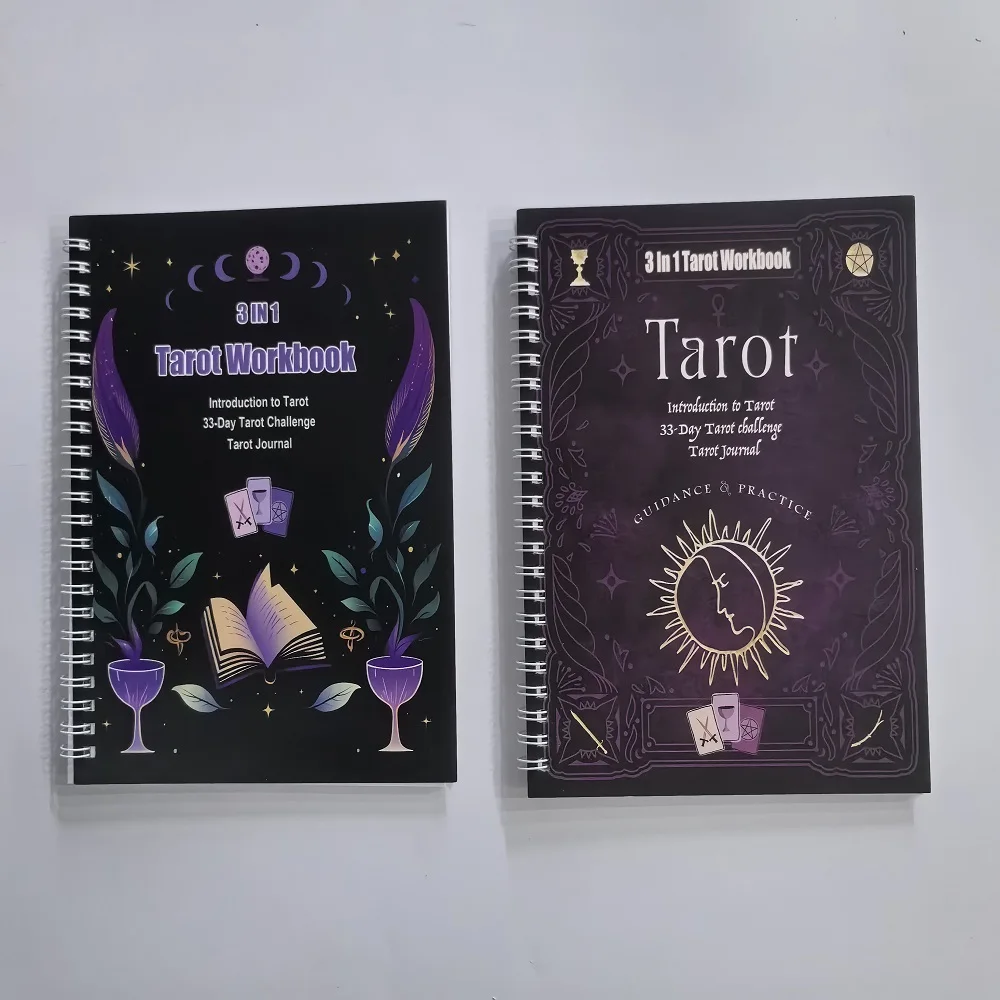 Рабочая тетрадь с управляемым Таро 3-в-1 для начинающих. Введение в Таро. 33-дневный журнал Таро. Английская книга. 
Рабочая тетрадь с управляемым Таро 3-в-1 для начинающих. Введение в Таро. 33-дневный журнал Таро. Английская книга.