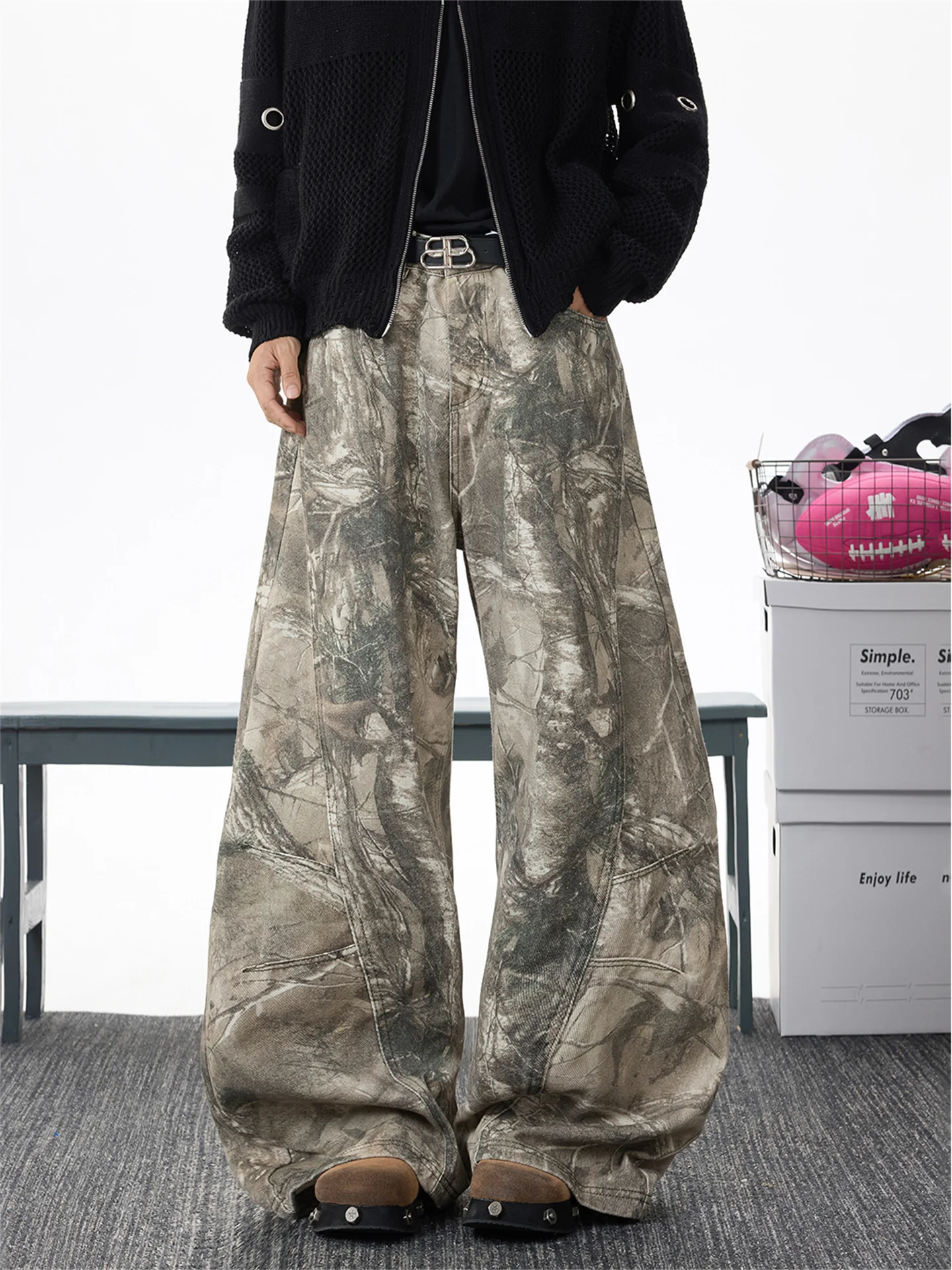 Vintage Waed Loose Wide Leg Men's Jeans Knife Pattern Casual Comfortable Workwear Cargo Pants Straight Tube Loose Fit
Vintage Waed Loose Wide Leg Men's Jeans Knife Pattern Casual Comfortable Workwear Cargo Pants Straight Tube Loose Fit