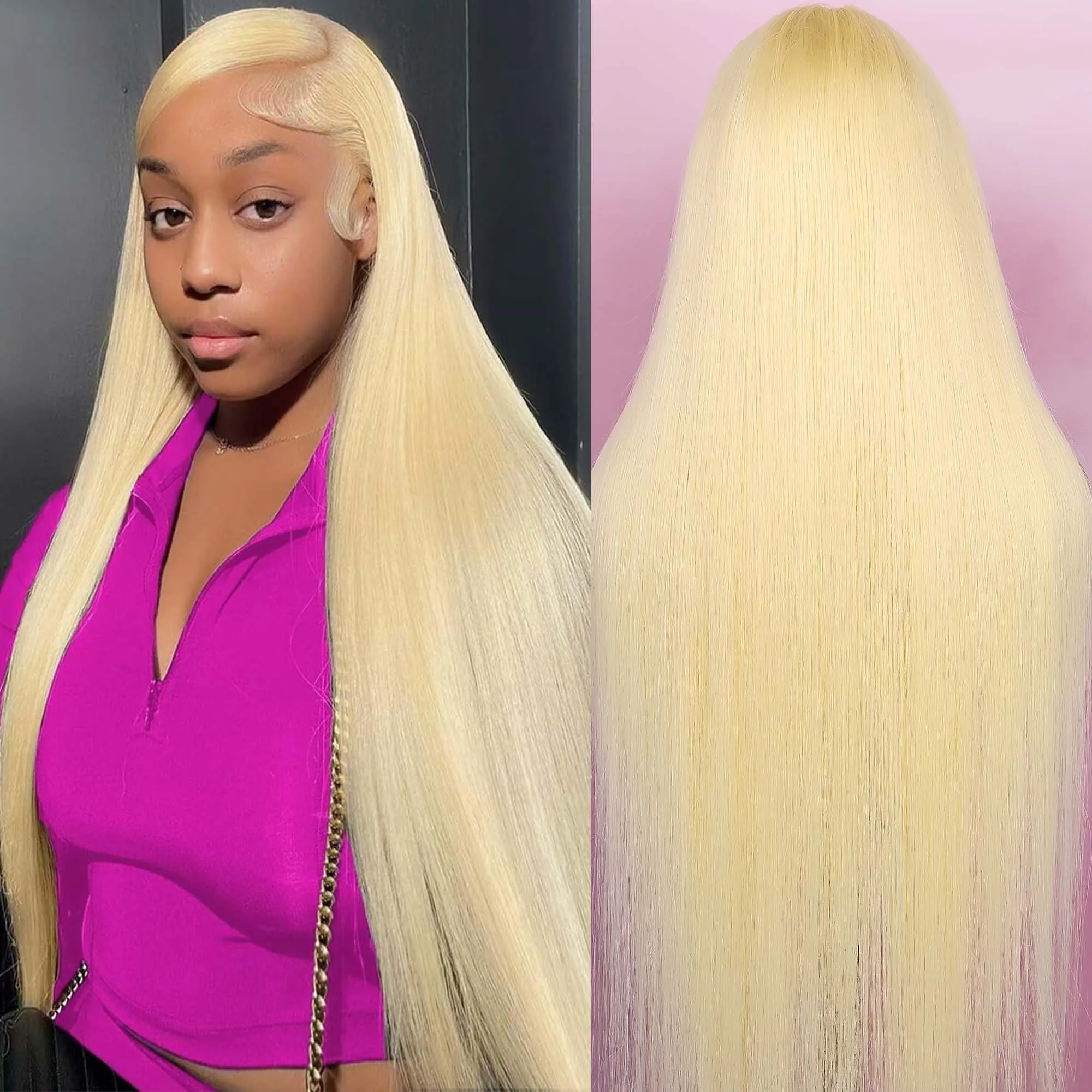 613 Gold Straight 13x6 Lace Frontal Human Hair Wigs Honey Blonde 13x4 Transparent Lace Front Wigs 30 40Inch For Women PrePlucked
613 Gold Straight 13x6 Lace Frontal Human Hair Wigs Honey Blonde 13x4 Transparent Lace Front Wigs 30 40Inch For Women PrePlucked
