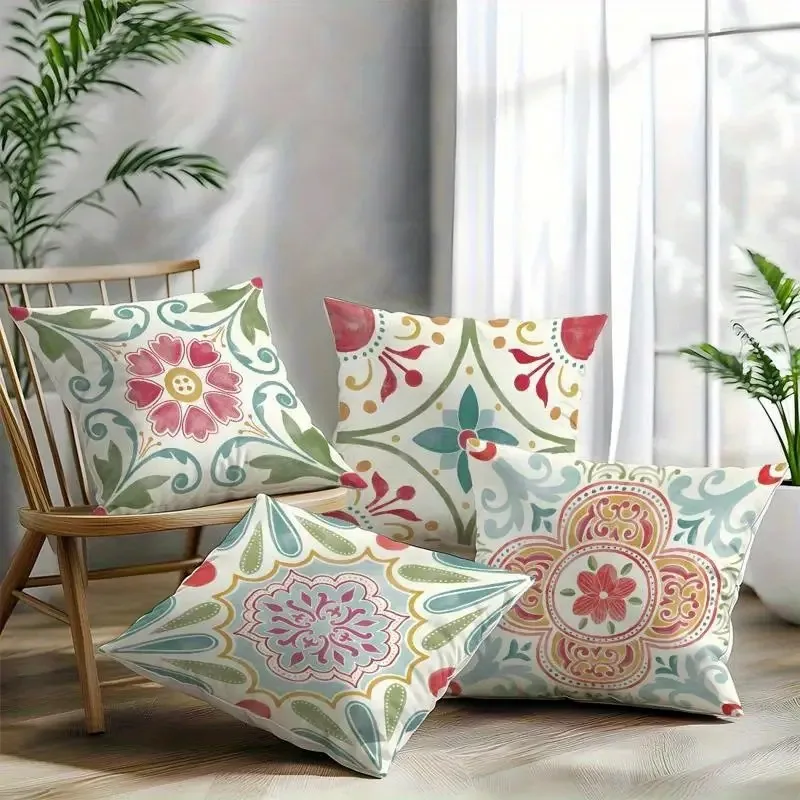 Яркая наволочка в стиле бохо с узором из плитки - наволочка с цветочным принтом медальона для дивана, спальни, гостиной
Яркая наволочка в стиле бохо с узором из плитки - наволочка с цветочным принтом медальона для дивана, спальни, гостиной