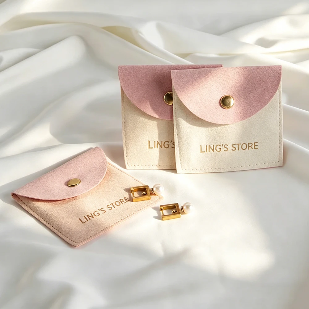Personalized Logo Microfiber Jewelry Snap Bag Suede Envelope Button Pouch Gift Packaging Ring Earrings Necklace Bracelet Pocket
Personalized Logo Microfiber Jewelry Snap Bag Suede Envelope Button Pouch Gift Packaging Ring Earrings Necklace Bracelet Pocket