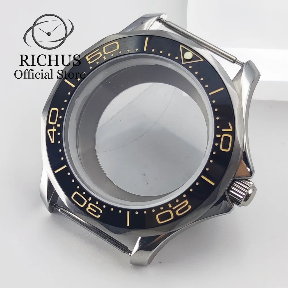 RICHUS 41mm Silver Watch Case Sapphire Glass Black Ceramic Bezel Fit NH35 NH36 Miyota 8215 821A DG2813 3804 ETA 2836 Movement
RICHUS 41mm Silver Watch Case Sapphire Glass Black Ceramic Bezel Fit NH35 NH36 Miyota 8215 821A DG2813 3804 ETA 2836 Movement