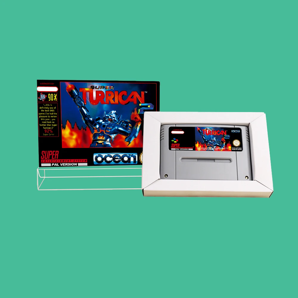 Action Game for Super Turrican2 - Game Cartridge with Box for PAL version 16 bit SNES console
Action Game for Super Turrican2 - Game Cartridge with Box for PAL version 16 bit SNES console