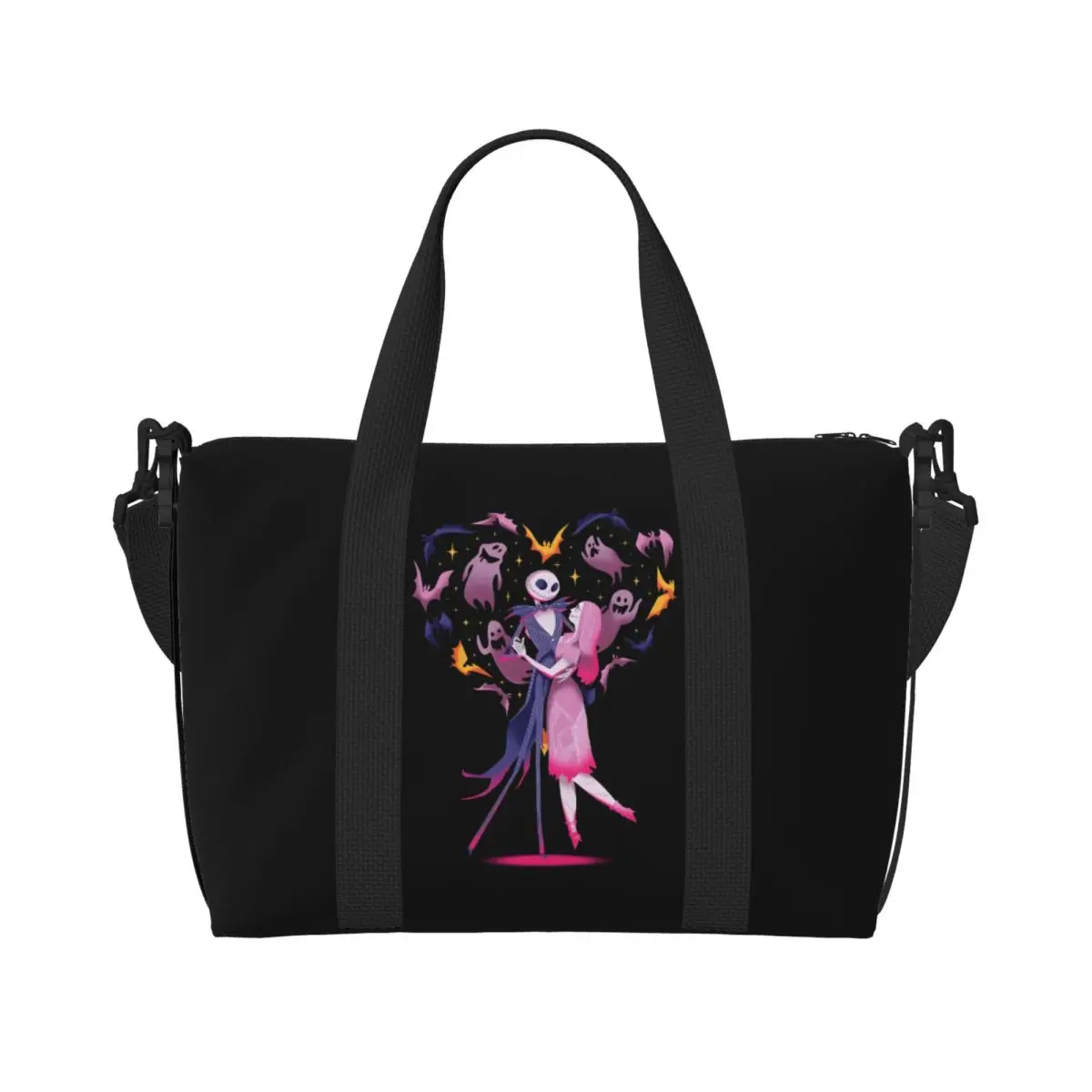 Custom Large Jack Skellington Tote Bag Women Jack Loves Sally Shopper Shoulder Gym Beach Travel Bag
Custom Large Jack Skellington Tote Bag Women Jack Loves Sally Shopper Shoulder Gym Beach Travel Bag
