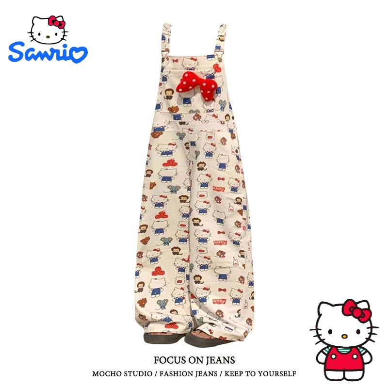 Sanrio Hello Kitty cartoon cute plus size overalls creative Kawaii girls loose straight leg jeans anime peripheral gifts
Sanrio Hello Kitty cartoon cute plus size overalls creative Kawaii girls loose straight leg jeans anime peripheral gifts