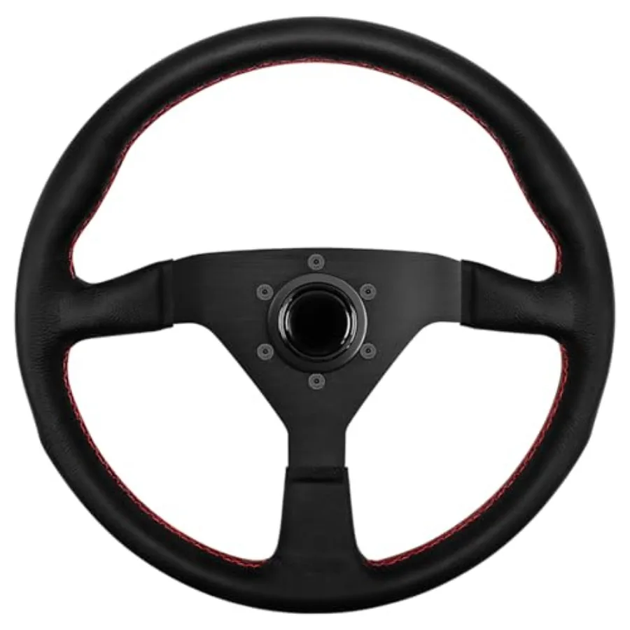 13.4" Universal Racing Steering Wheel 6 Bolts Leather Gaming Steering Wheel with Horn Button for Race/Rally/Motorsport/Car Sim
13.4" Universal Racing Steering Wheel 6 Bolts Leather Gaming Steering Wheel with Horn Button for Race/Rally/Motorsport/Car Sim