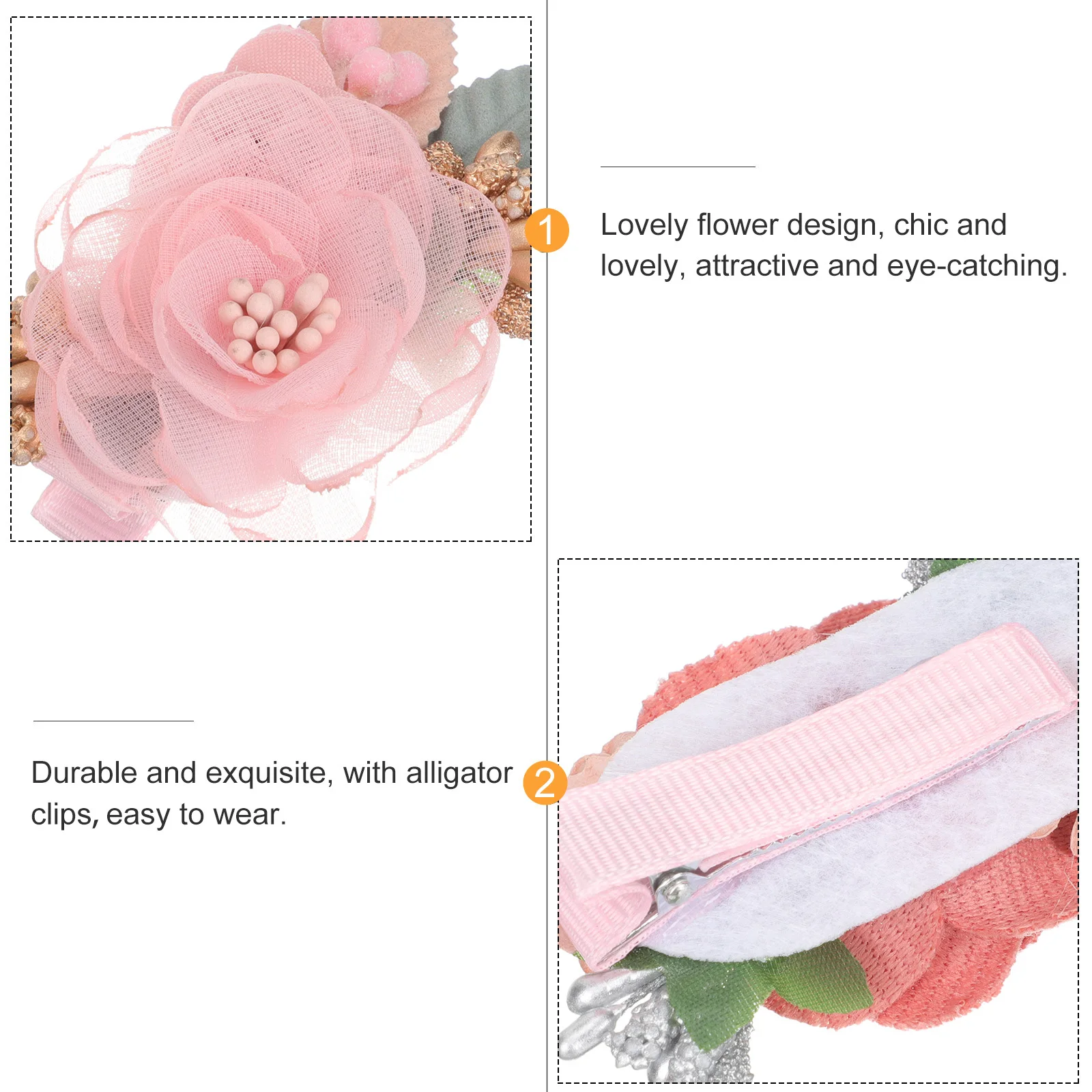 6Pcs Flower Hair Bows Baby Alligator Clips Chic Fabric Floral Barrettes for Girls Toddlers Newborns Birthday Party Wedding
6Pcs Flower Hair Bows Baby Alligator Clips Chic Fabric Floral Barrettes for Girls Toddlers Newborns Birthday Party Wedding