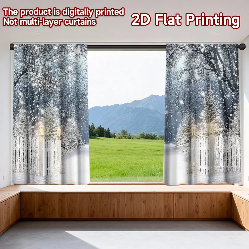 2D flat printing 2pcs Drapes Winter Wonderland Path Digital Printed Polyester Drapes Festive Wall Decor for Photo Booths &
2D flat printing 2pcs Drapes Winter Wonderland Path Digital Printed Polyester Drapes Festive Wall Decor for Photo Booths &