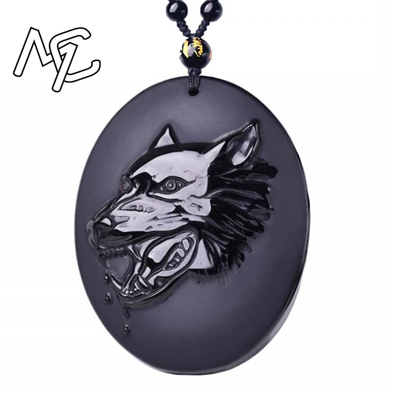Natural Black Obsidian Wolf Pendant Chinese Zodiac Necklace Fashion Charm Jewellery Carved Pixiu Amulet Gifts for Women Men
Natural Black Obsidian Wolf Pendant Chinese Zodiac Necklace Fashion Charm Jewellery Carved Pixiu Amulet Gifts for Women Men