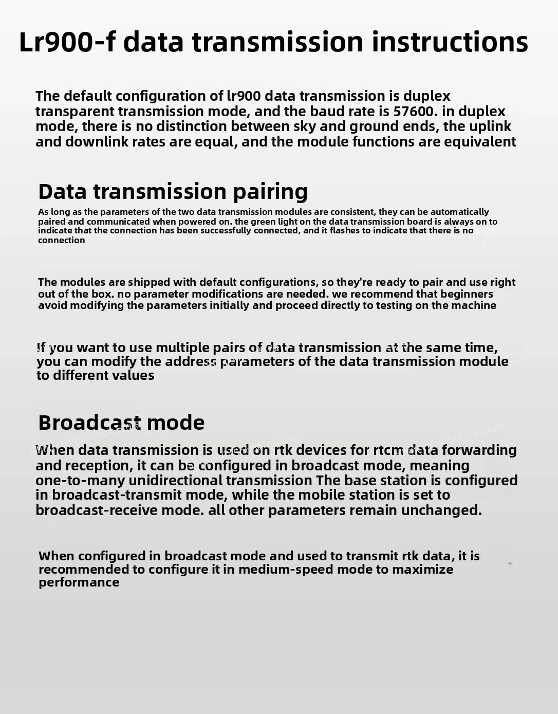 900M Data Transmission Radio 30KM High-power Long-distance UA/RTK Data Transmission Replaces RFD900/P900
900M Data Transmission Radio 30KM High-power Long-distance UA/RTK Data Transmission Replaces RFD900/P900