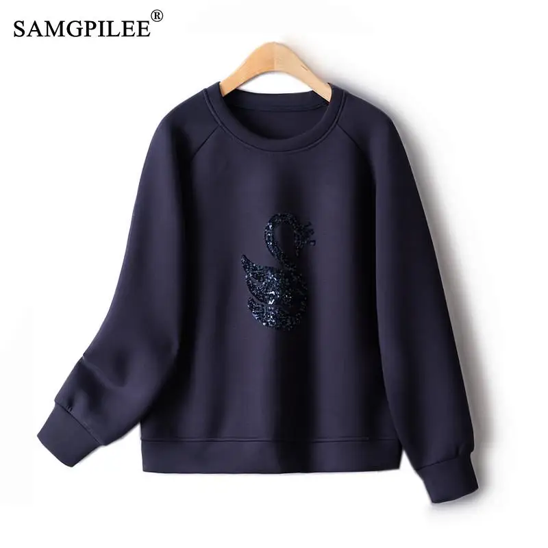 Sweet Sweatshirts Embroidered Sequin Animal Figure Raglan Sleeve Space Cotton Cute O Neck Pullover Autumn 2022 Female Clothing
Sweet Sweatshirts Embroidered Sequin Animal Figure Raglan Sleeve Space Cotton Cute O Neck Pullover Autumn 2022 Female Clothing