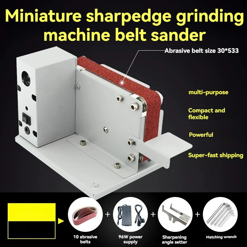 Small Mini Electric Belt Sander DIY Polishing Machine Sharpener Fixed Angle Sharpener Desktop Grinder Edger
Small Mini Electric Belt Sander DIY Polishing Machine Sharpener Fixed Angle Sharpener Desktop Grinder Edger