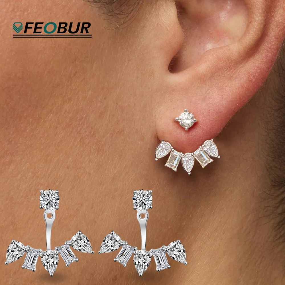2.8-6cttw Emerald & Pear Cut Moissanite Stud Earrings 925 Silver Detachable Diamond Ear Studs for Women GRA Certified Jewelry
2.8-6cttw Emerald & Pear Cut Moissanite Stud Earrings 925 Silver Detachable Diamond Ear Studs for Women GRA Certified Jewelry