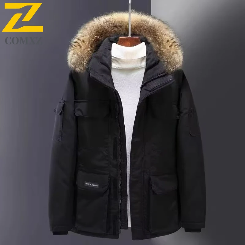 COMXZ 2025 American Style Quilted Hooded Jacket For Men Cotton Blend Wool Lined Winter Thickened Windproof Outdoor Sports Coat
COMXZ 2025 American Style Quilted Hooded Jacket For Men Cotton Blend Wool Lined Winter Thickened Windproof Outdoor Sports Coat