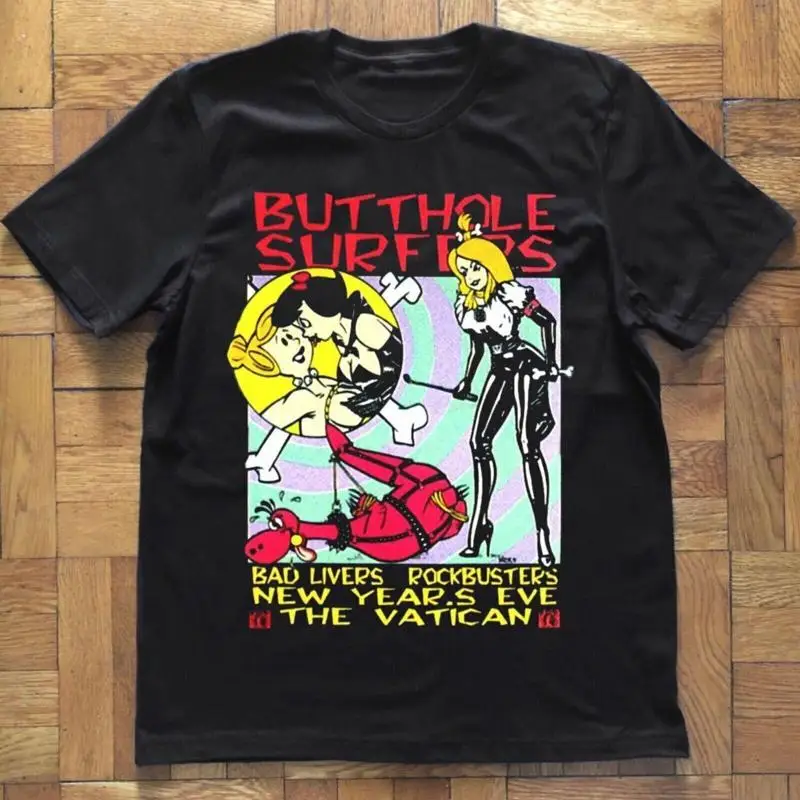 Хлопковая черная футболка в полный размер Vtg Butthole Surfers
Хлопковая черная футболка в полный размер Vtg Butthole Surfers