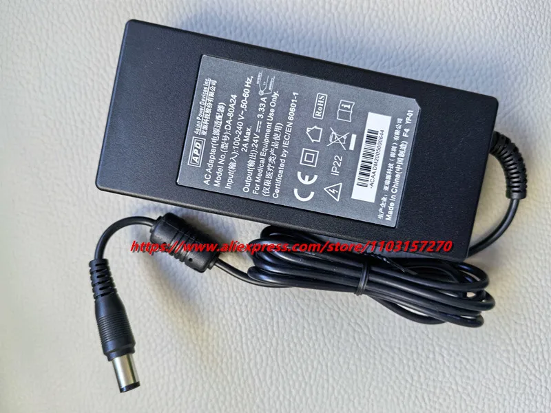 Original APD DA-80A24 24V 3.33A 80W 7.4x5.0mm AC Adapter Charger For YuWell DA80A24 24VDC Medical Power Supply Charger
Original APD DA-80A24 24V 3.33A 80W 7.4x5.0mm AC Adapter Charger For YuWell DA80A24 24VDC Medical Power Supply Charger
