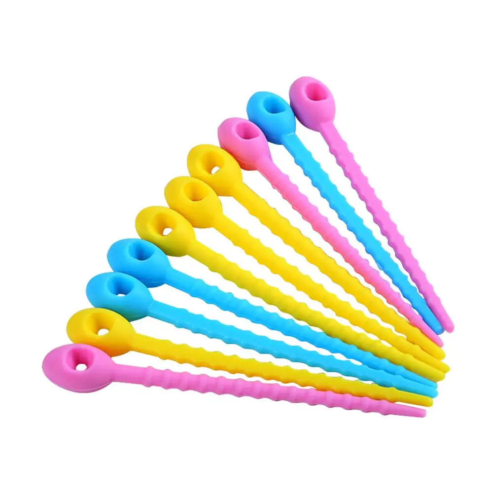 10 Pcs Colorful All-Purpose Silicone Ties Multi-use Bag Clip Bread Tie Reusable Rubber Tie Cable Ties Household Snacks Ties(
10 Pcs Colorful All-Purpose Silicone Ties Multi-use Bag Clip Bread Tie Reusable Rubber Tie Cable Ties Household Snacks Ties(