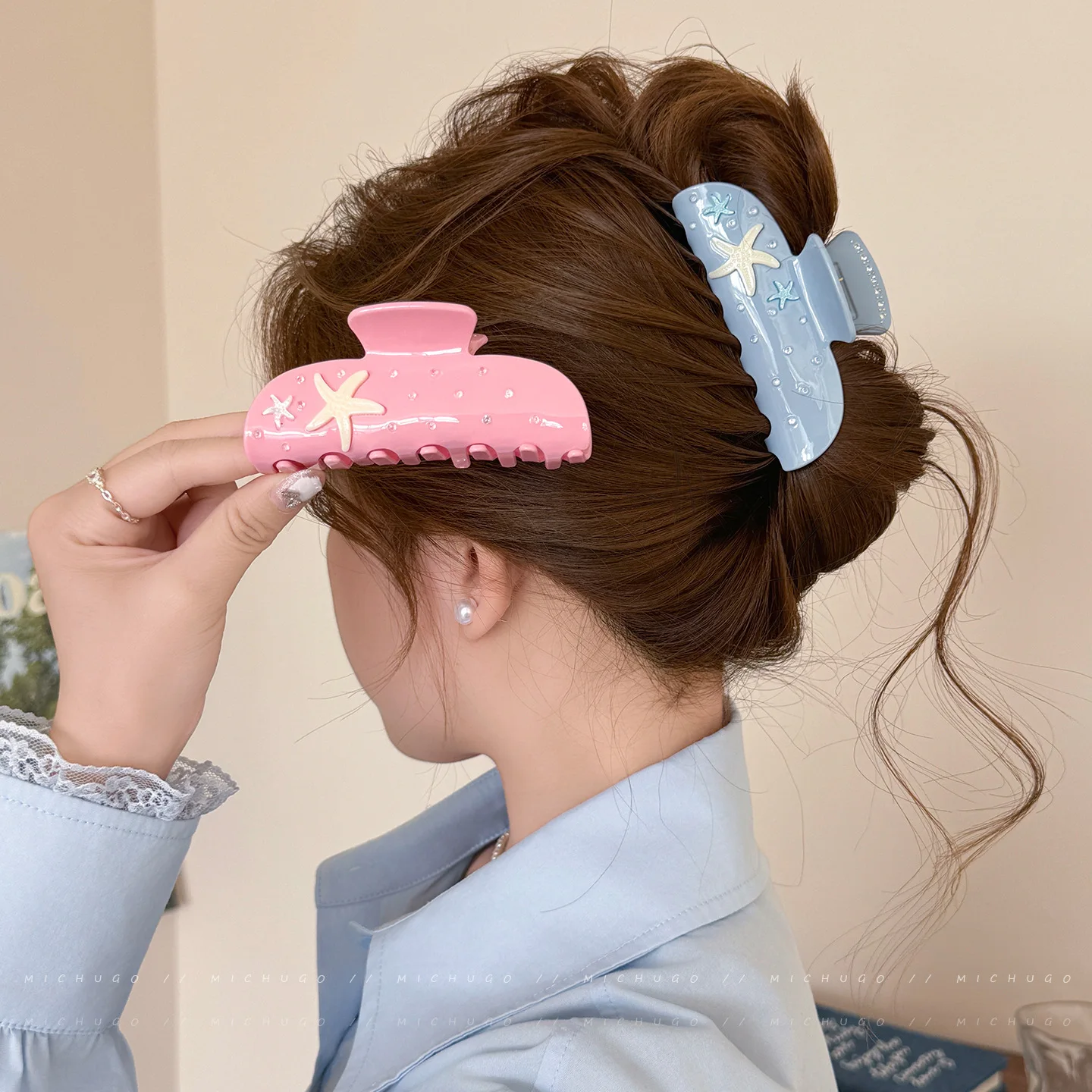 DS NEW Ocean Series Starfish Hair Claw 10CM Large Acetate Claw Clips Summer Trendy Crab Hair Clips Hair Accessories for Women
DS NEW Ocean Series Starfish Hair Claw 10CM Large Acetate Claw Clips Summer Trendy Crab Hair Clips Hair Accessories for Women