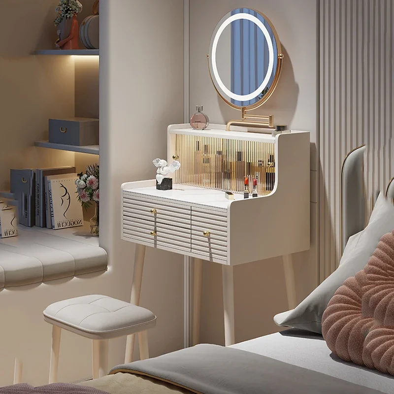 White Narrow Dressing Table Mirror Chair Organizer Vanity Dressing Table Modern Small Tocador Maquillaje Bedroom Furniture
White Narrow Dressing Table Mirror Chair Organizer Vanity Dressing Table Modern Small Tocador Maquillaje Bedroom Furniture