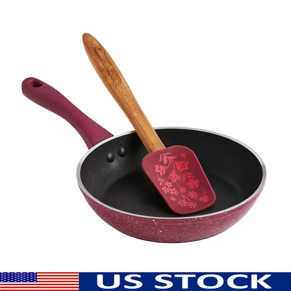 Nonstick Aluminum Frying Pan 8 Inch with Silicone Spatula Heat Resistant Handle Easy Cleanup Vintage Kitchen Cookware
Nonstick Aluminum Frying Pan 8 Inch with Silicone Spatula Heat Resistant Handle Easy Cleanup Vintage Kitchen Cookware