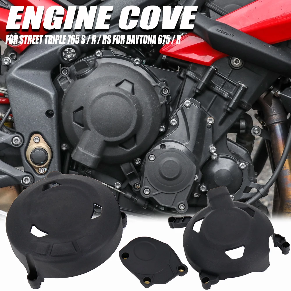 For Street Triple 765 S/R/RS Daytona 675/RNew Motorcycle Accessories Black ABS Plastic Motorcycles Engine cover Protection case
For Street Triple 765 S/R/RS Daytona 675/RNew Motorcycle Accessories Black ABS Plastic Motorcycles Engine cover Protection case
