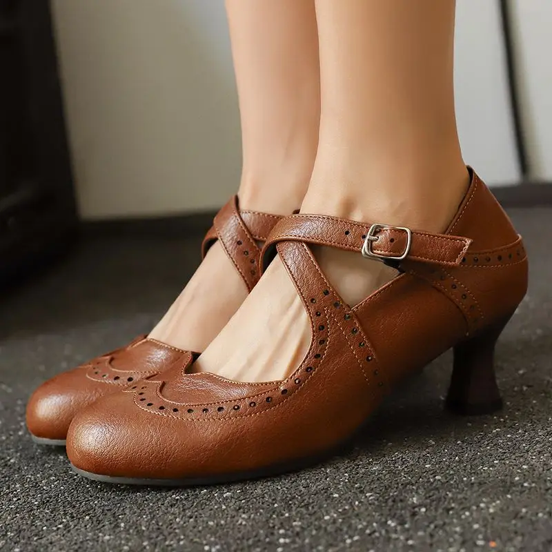 ASILETO Women Pumps Round Toe Strange Heels 6cm Buckle Strap Sweet Daily Female Shoes Spring Large Size 48 49 50
ASILETO Women Pumps Round Toe Strange Heels 6cm Buckle Strap Sweet Daily Female Shoes Spring Large Size 48 49 50