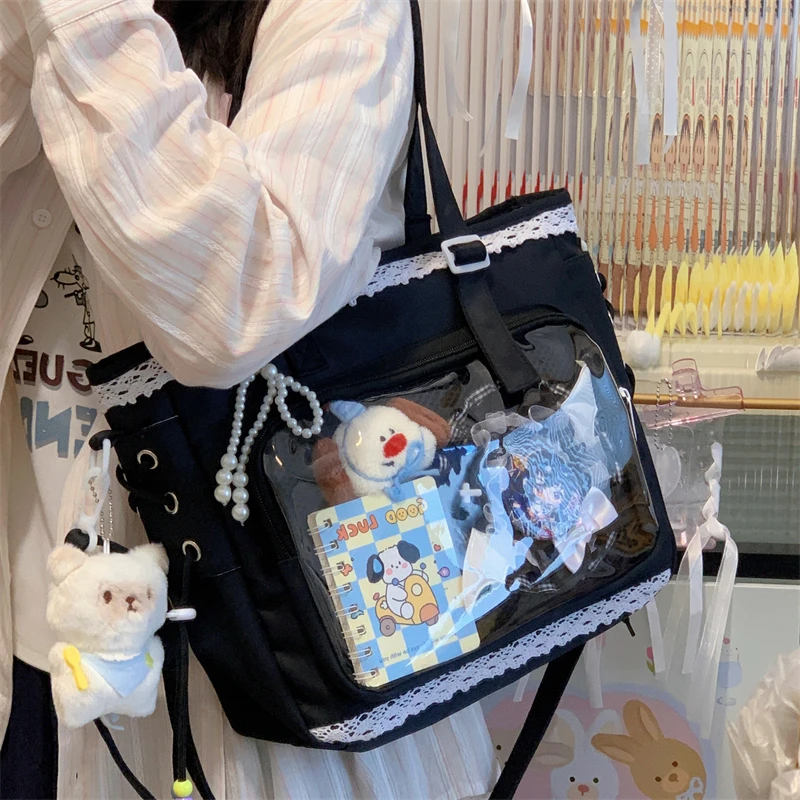 New Sweet Girl Ulzzang Ita Bag Jk Uniform Preppy Style One-shoulder Crossbody Bag DIY Badge Comic Exhibition Women's Bag
New Sweet Girl Ulzzang Ita Bag Jk Uniform Preppy Style One-shoulder Crossbody Bag DIY Badge Comic Exhibition Women's Bag
