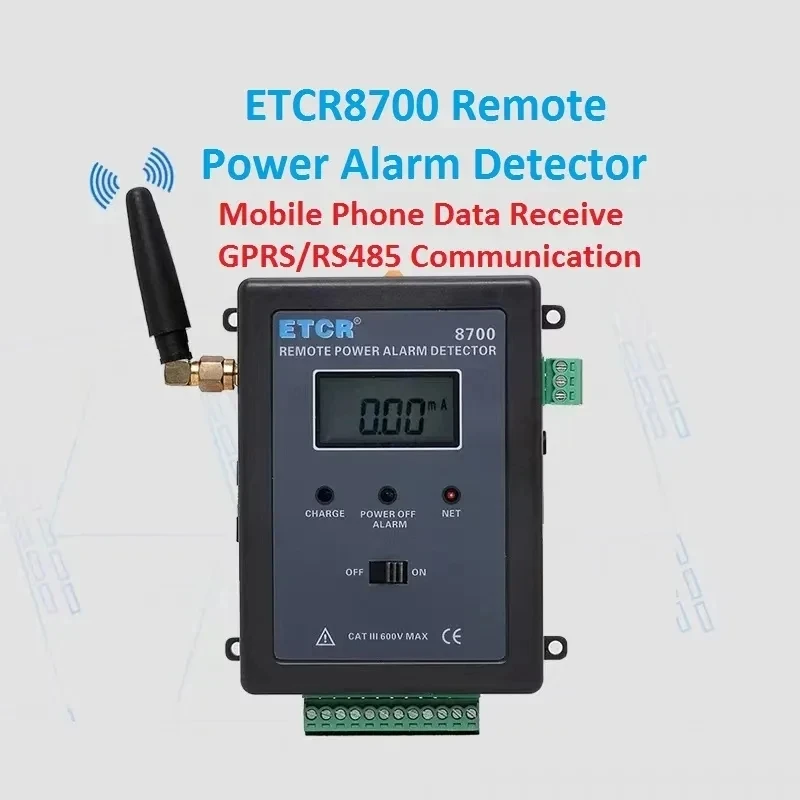 ETCR8700 Power Failure/Leakage Current Remote Online Tester Alarm Monitor GPRS Wireless RS485 Communication Modes AC 60.00A
ETCR8700 Power Failure/Leakage Current Remote Online Tester Alarm Monitor GPRS Wireless RS485 Communication Modes AC 60.00A