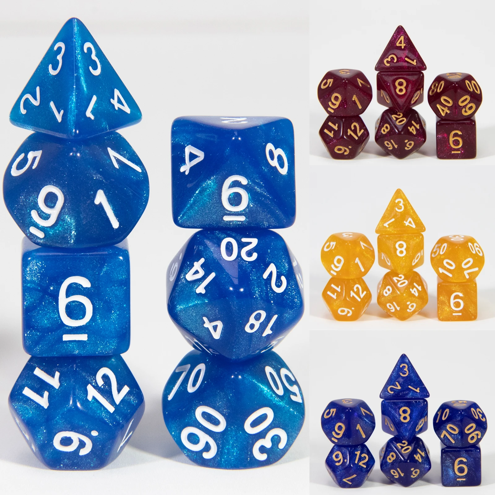 Набор многогранных игральных костей, 7 штук, DND D4-D20 для развлекательных настольных и ролевых игр
Набор многогранных игральных костей, 7 штук, DND D4-D20 для развлекательных настольных и ролевых игр