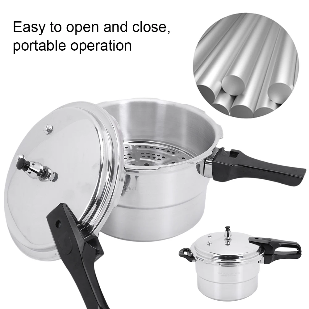 Aluminum Alloy Pressure Cooker with Steaming Plate for Induction Cooker (7L)
Aluminum Alloy Pressure Cooker with Steaming Plate for Induction Cooker (7L)