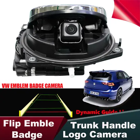 Car Badge Flip Reverse Logo Camera Rear View Parking Camera For Golf MK6 MK7 GTI Polo Passat B7 B8 Beetle EOS T-Roc Night Vision