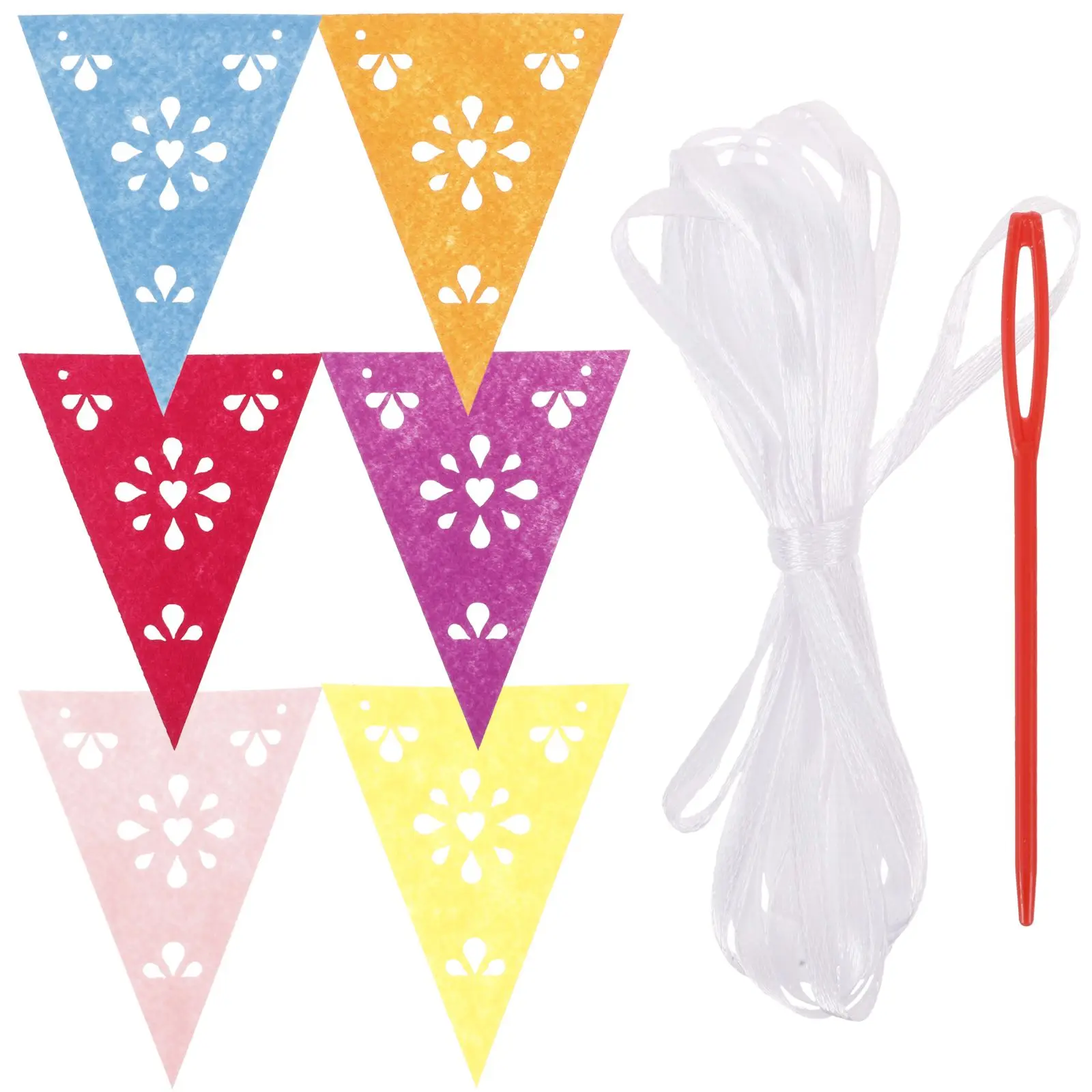 6 Pcs Triangular Banners Colorful Felt Non Woven Lightweight Mexican Theme Day of the Dead Fiesta Party Decorations Wedding
6 Pcs Triangular Banners Colorful Felt Non Woven Lightweight Mexican Theme Day of the Dead Fiesta Party Decorations Wedding