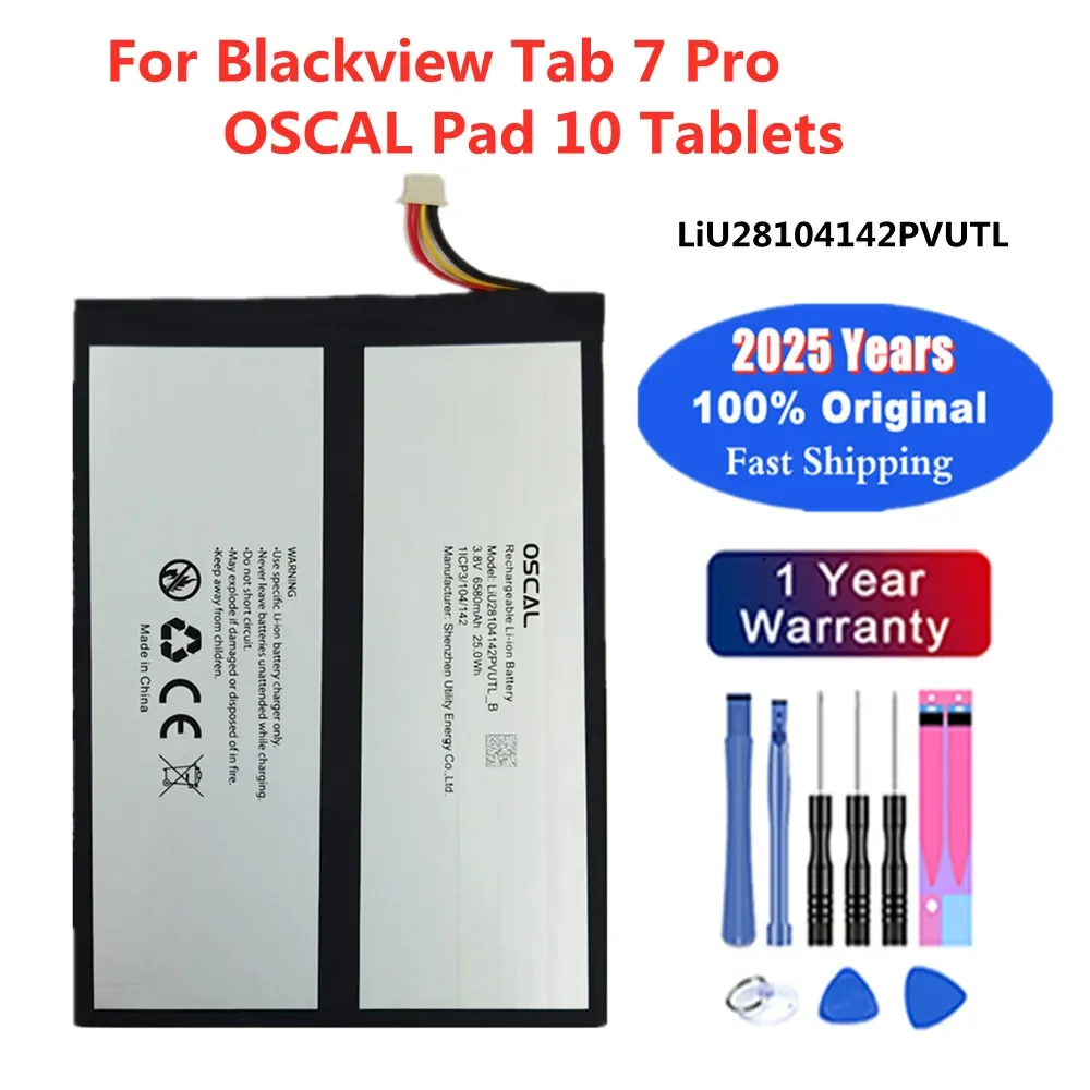 2025 Years New 100% Original Battery For Blackview Tab 7 Pro / OSCAL Pad 10 6580mAh LiU28104142PVUTL-B
2025 Years New 100% Original Battery For Blackview Tab 7 Pro / OSCAL Pad 10 6580mAh LiU28104142PVUTL-B
